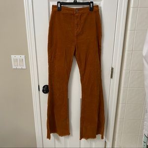 Brown corduroy bellbottom jeans